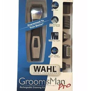 Wahl 9855-300 Groomsman Pro All-in-one Rechargeable Grooming Kit Black NEW